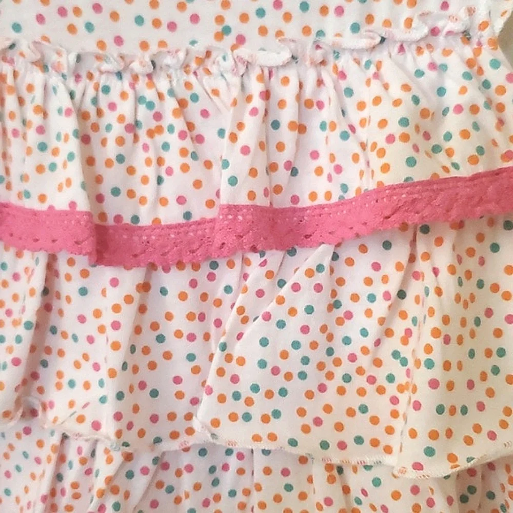 NWT New Sweet Ivy Pink & White Speckled Dot Two Piece Top & Pants 18 Months - Picture 7 of 9